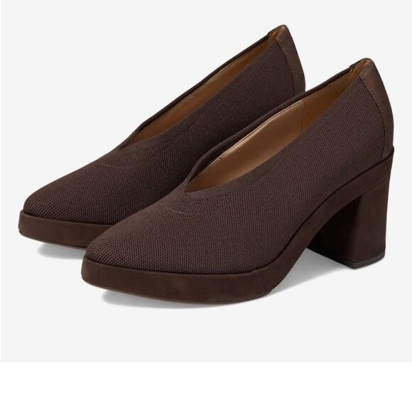 Eileen Fisher • Signy Block Heels Brown Suede Leather NEW size 9.5 $298 - Picture 1 of 10